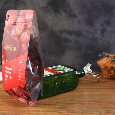 Snack Food Quad Seal Middle 220 کیسه های بسته بندی چاپی سفارشی کیسه های پلاستیکی چاپی برای بسته بندی مواد غذایی