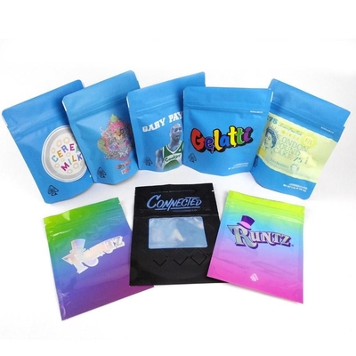 3.5 گرم کیسه های بسته بندی چاپی سفارشی Runtz  ایستاده کیسه Mylar برای علف های هرز پزشکی