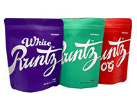3.5 گرم کیسه های بسته بندی چاپی سفارشی Runtz  ایستاده کیسه Mylar برای علف های هرز پزشکی