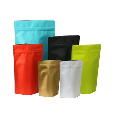 مات سیاه و سفید ایستاده 50 گرم 100 گرم فویل آلومینیوم بسته بندی Doypack Mylar Storage Zip Lock Food